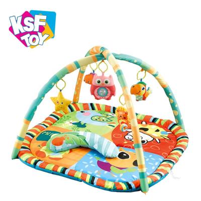 China Baby Educational Multifunctional Newborn Soft Floor Mat Fitness Support Game Crawling Gym With Pillow for sale