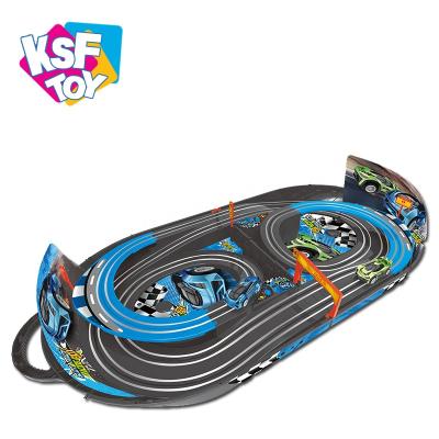 China Hot Selling 2020 Slot Toy Children's Hand Or Miniature Racing Car Electric Track Set Railway Toy With Light for sale