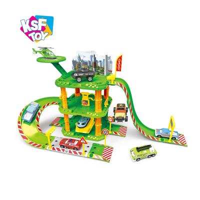 China Slot Toy Kids Diecast Set Track Toy Railway With Car Airplane for sale