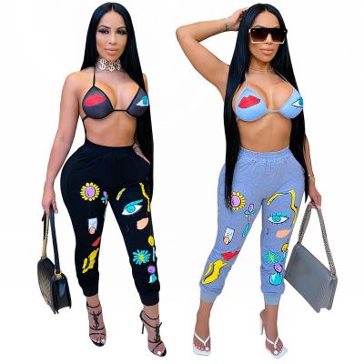 China Sexy Jogger QUICK DRY Cotton Tracksuit Women's 2 Piece Pants Sets Women Set Two Piece Women Sets for sale