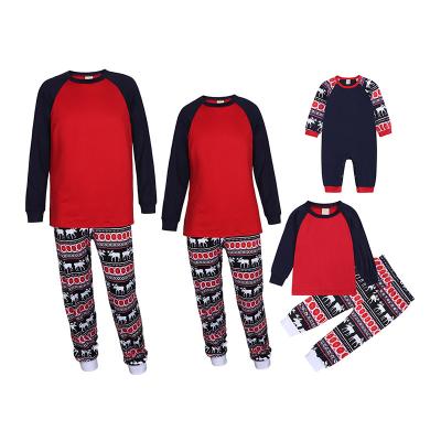 China QUICK DRY White Customize Family Matching Christmas Pajamas Knitted Cotton Pajamas Set for sale