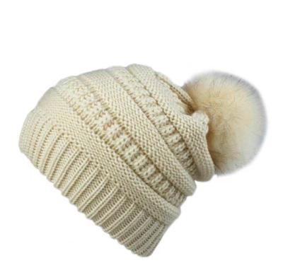 China COMMON 2021 Women and Kids Trendy beanies winter hats women with Fur for sale