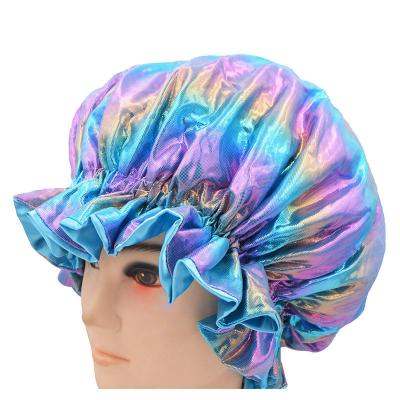 China Custom Satin Hair Braid Bonnets And Designer Sleep Hat Satin Hair Wrap Satin Hair Hood for sale