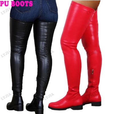 China Fashion Trend Women's Leather Thigh High Heel Boots Women Ladies Ladies Boots Medium Shoes for sale