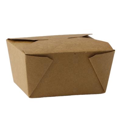 China FREE SAMPLE recycled 700ml 1000ml 1500ml collapsible materials recycled large kraft paper food box with lid biodegradable food container for sale