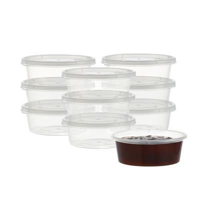 China 100% eco-friendly & FREE SAMPLE Leakproof 2oz Sauce Cup Tasting Cup Plastic Part 2oz Sauce Cup With Lid for sale