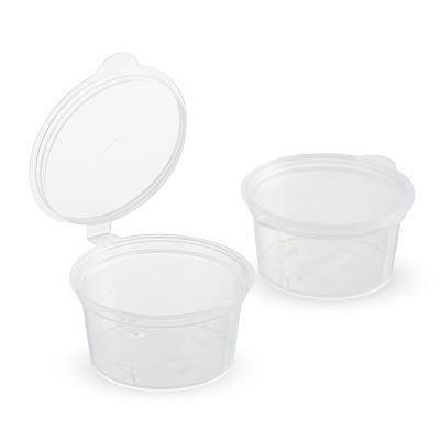 China 100% eco-friendly & wholesale cheap plastic sauce container 1.5oz sauce cup leak proof cup FREE SAMPLE for sale