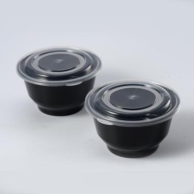 China Factory Food Container Microwave Disposable Plastic PP Bowl With Lid for sale