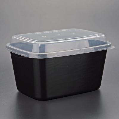 China Disposable 2000ml Rectangle and Transparent Accept Custom Order Feature Disposable Plastic Food Frozen Food Packaging Container for sale