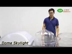 Bubble Dome Skylight Clear Polycarbonate Flame Resistant For Roofing Lighting