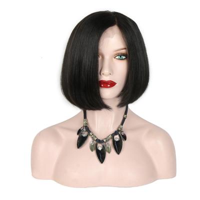 China Bob Wig Remy Brazilian Silky Straight 250 Density Lace Front Human Hair Wigs Black Silky Straight For Women for sale