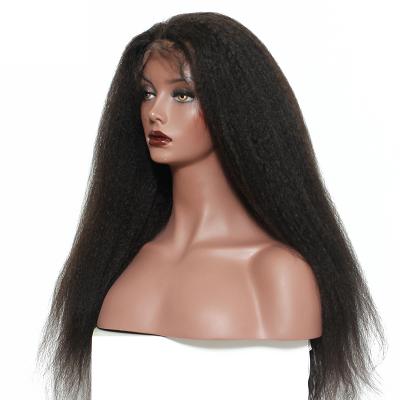 China Full Lace Wigs Curly Kinky Straight Hair With Baby Hair Italian Yaki Hair Wigs for sale