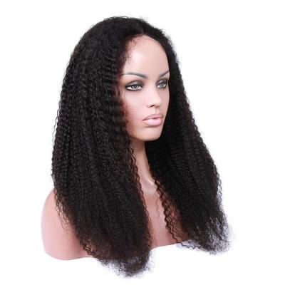 China Kinky Curly 360 Curl Lace Hair Wigs Natural Curly Color Front Wigs With Indian Remy Human Hair Wig For Women for sale