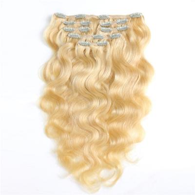 China Body Wave Clip In Hair Extensions Body Wave Bundles Hair Clip In Extensions 613 Blonde Bundles for sale