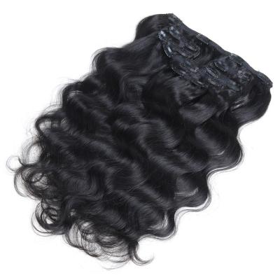 China Body Wave Clip In Hair Extensions Body Wave Drop Shipping Long Lasting With 100% Raw Virgin Unprocessed for sale