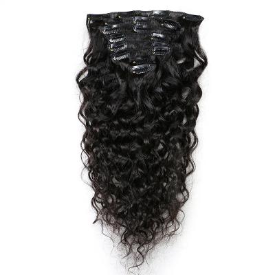 China Body Wave Clip In Human Hair Extensions 100% Raw Virgin Natural Black Hair Body Wave Drop Shipping for sale