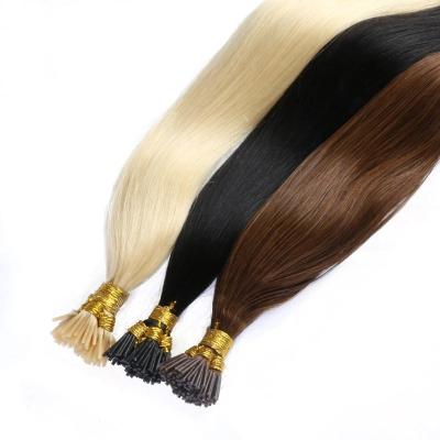 China Silky Straight Wave Customized Me Tip Hair Extensions Virgin Hair Extensions Stick Tip Keratin Hair Extensions For Women for sale