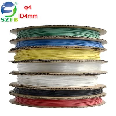 China Colored PE Feibo PE Material Electrical Wires Insulated Diameter 4mm Thin Wall Heat Shrink Tubing for sale