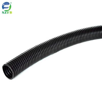 China Flame Retardant Black Corrugated PE Pipe Thread Automotive Harness Threading Plastic Corrugated Pipe Plastic Corrugated Pipe for sale