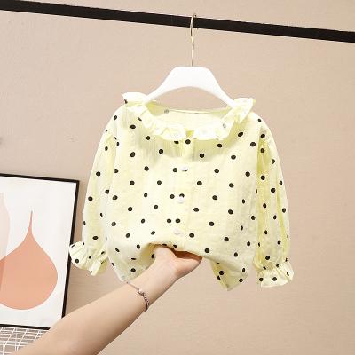 China Sunny Baby 2021 Style Breathable Babies Shirt Princess Long Sleeved Shirt Korean Children Clothing for sale