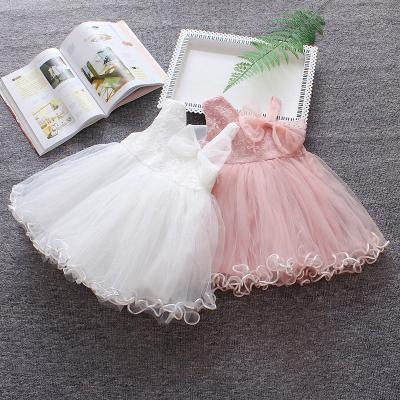 China 2021 Sunny Baby Dresses Baby Girl Lace Dress Summer Breathable 0-2T Clothing 0-2T Princess for sale