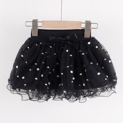 China Sunny Baby Summer New Children's Breathable Girl Gauze Waist Dot Woven Skirt net for sale