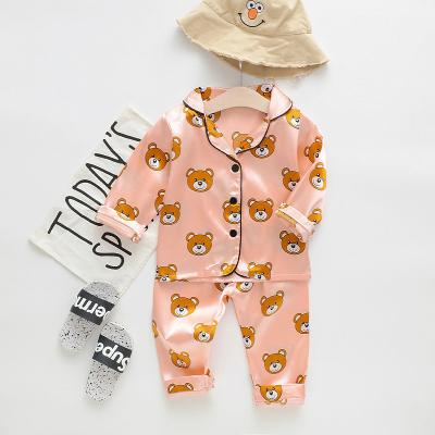 China Autumn Breathable Long Sleeve Sunny Baby Children Clothing Boys Pajamas Baby Silk Comfortable Baby Clothes for sale