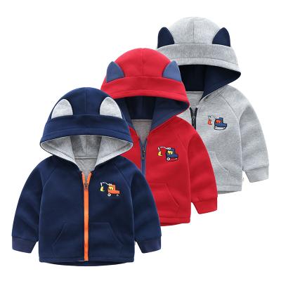 China Sunny Baby Anti-Shrink 2021 Autumn Winter New Boys Clothes Hooded Jacket Children Coat Thick Zipper Outerwear for sale