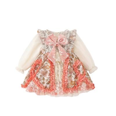 China Sunny Baby Girls Cute Princess Dress Autumn 2021 New Breathable Children's Pettiskirt Dress Girls Long Sleeves for sale