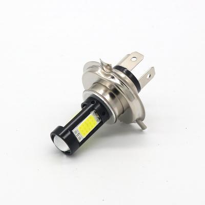 China LED Lens Motorcycle Headlights 4COB Ultra High Brightness P15D BA20D H4 LED Lights Electric Vehicle H4 Bulbs for sale