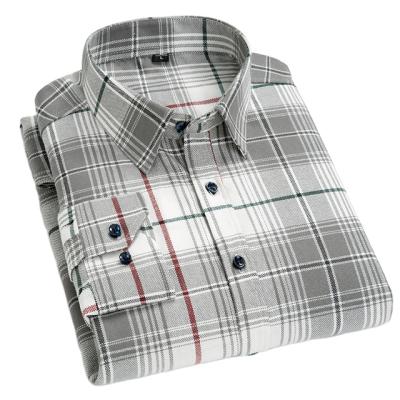 Chine Optional Wholesale Color Breathable 100 Cotton Long Sleeve Casual Check Shirts For Men à vendre