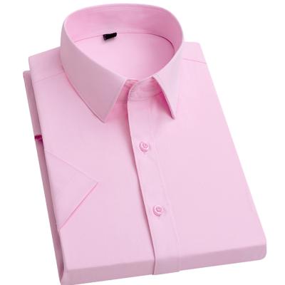 China 2021 new men's formal short-sleeved shirt lapel anti-pilling shirt custom made wholesale à venda