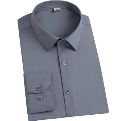 China 2021 Hot Selling Stretch Shirt Mens Various Occasions Anti-Pilling Mens Solid Color Casual Shirts à venda