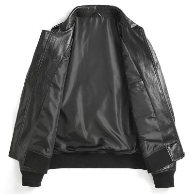 China 2021 Fashion High Quality QUICK DRY Leather Jacket Men's Top Style Leather Jacket for sale