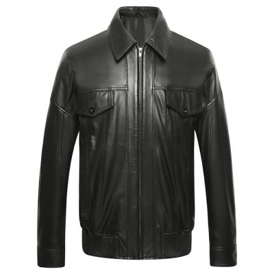 中国 2021 Winter Fashion Jacket Men's Slim Fit Oversized Slim Fit Leather Waterproof Warm Black Leather Jacket QUICK DRYING Leather Jacket Men 販売のため