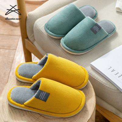 China New Men's Women's Winter Women's Cotton Furnishing Anti-Slippery Indoor Warm Thick Soled Slipper Unisex Slippers for sale