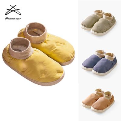 China Women Winter Anti-slippery Ladies Indoor Bedroom Flat Shoes Casual Loafers Slip On Women's Fur Flats Slippers Shoes for sale