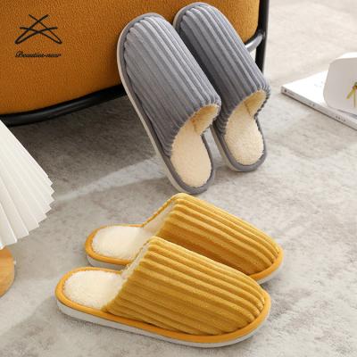 China Soft Furry Anti-slippery Plush Anti-slippery Soft Furry Slippers Women Home Slipper Winter Indoor Women Warm Fur Fluffy Slippers for sale