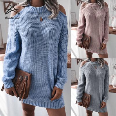 China Breathable Women Spring Knitted Cotton Sweater Sweater Dress Ladies Winter Top Sweaters Women O Neck Sweater Shirt for sale