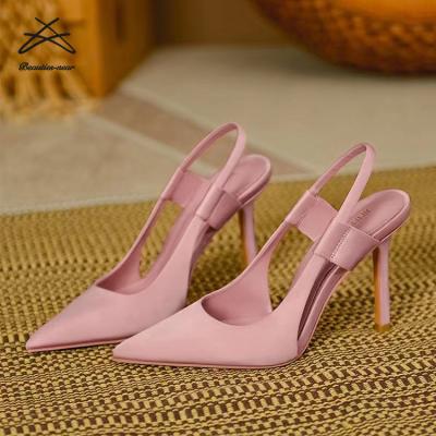 China 2022 Fashion Trend Fashion Slip On Women Thin High Heel Sandals Ladies High Heels Women Open Toe High Heel Shoe Pumps Sandal Shoes for sale