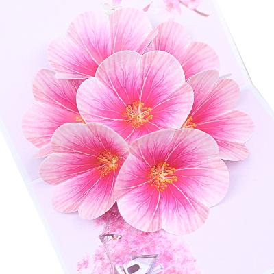 China Europe Flora Greeting Cards Mother's Day Valentine's Day Design Thank You Card Bouquet 3D Pop Up Card for sale