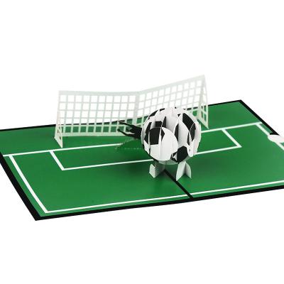 China European football greeting card sports football cup invitation card pop up card sports meeting game souvenir printing for sale