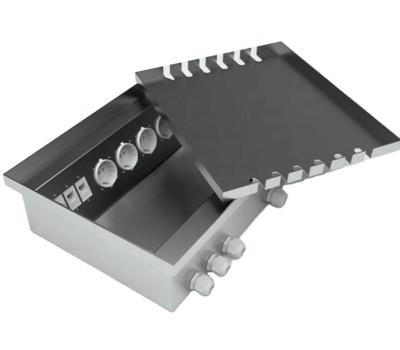 China 8 Plug Floor Embedded Socket Box With Stainless Steel Invisible CE ROHS Approved for sale