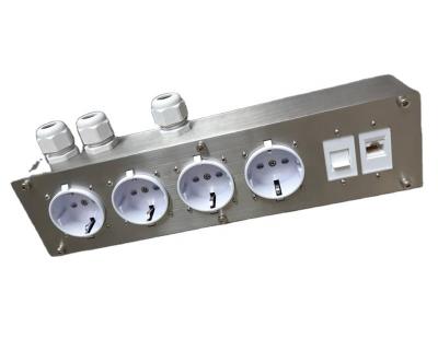 China Without Network Wall Mounted Power Socket Stainless Steel 304 16A Each Embedded Box for sale