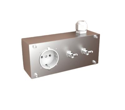 China innovative vintage toggle switch box light switch with stainless steel box wall built-in or wall mounted for sale