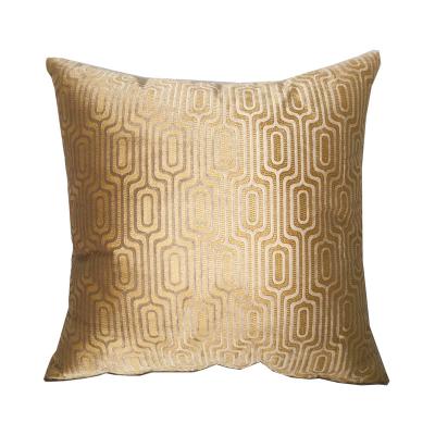 China Fire Retardant Modern Solid Custom Gold Suede Sofa Pillow for sale