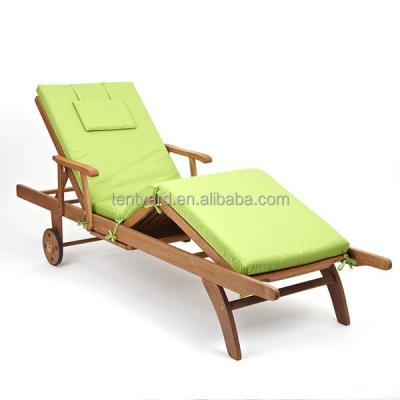 China Factory Supplier Fire Retardant Polyester Patio Water Resistant Outdoor Green Sun Bed Cushions for sale