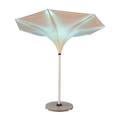 China White Furniture Tulip Flower Market Parasol Waterproof Outdoor Patio Umbrella for sale