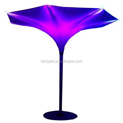 China Round Luxury Fashion Tulip Outdoor Led Lightweight Umbrella for sale