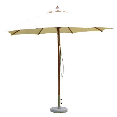 China Modern Hot Selling Diameter 3m Garden Patio Outdoor Decorative Straight Sun Beer Wooden Pole Umbrella for sale